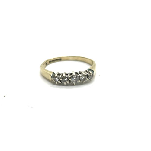 490 - 9ct gold 5 stone diamond set eternity, ring size J, overall weight 1.5g