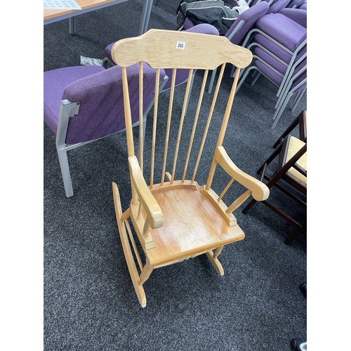 295 - Beech rocking chair