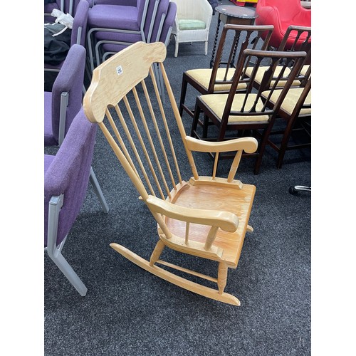 295 - Beech rocking chair