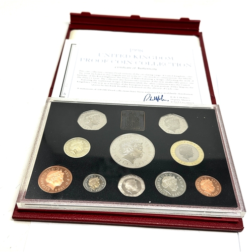 459 - Boxed  1998 united kingdom proof coin collection original packaging