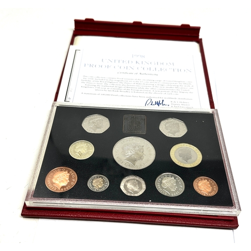 459 - Boxed  1998 united kingdom proof coin collection original packaging