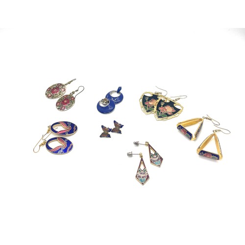 462 - Selection of ladies enamel earrings