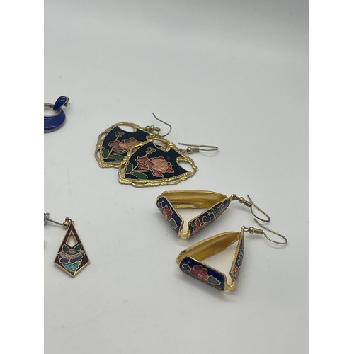 462 - Selection of ladies enamel earrings