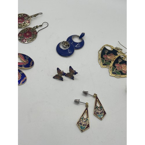 462 - Selection of ladies enamel earrings