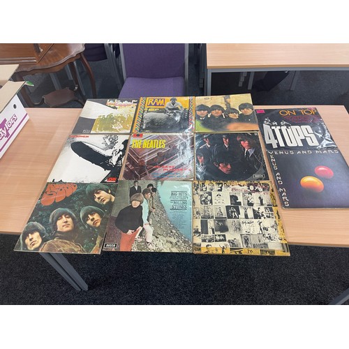 159 - Large selection of assorted records includes Venus and mars, The beatles, Led Zepplin etc