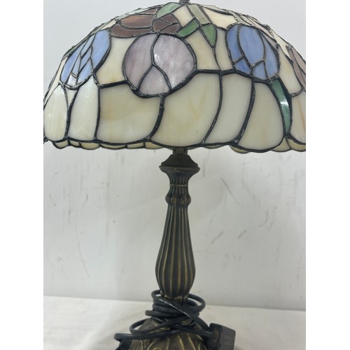 301 - Tiffany style table lamp, 19 inches tall, untested