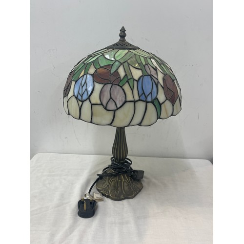 301 - Tiffany style table lamp, 19 inches tall, untested