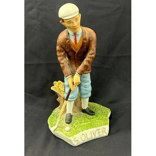 54 - S Oliver porcelain Golf figure height approximately 12 inches