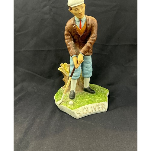 54 - S Oliver porcelain Golf figure height approximately 12 inches