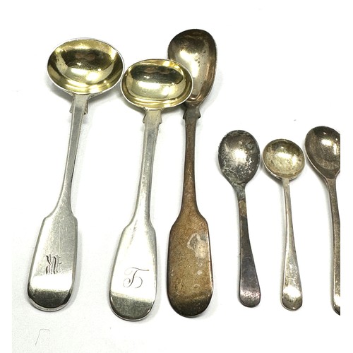 28 - 10 x .925 sterling condiment spoons inc georgian