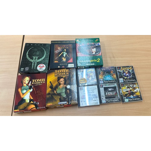 271 - Selection of board games to include Tomb raider, Grand prix , playstation games