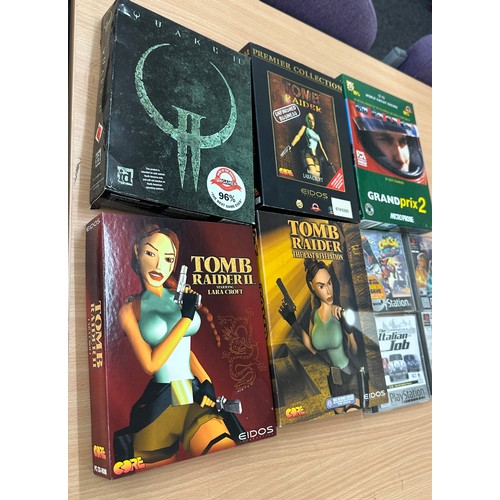 271 - Selection of board games to include Tomb raider, Grand prix , playstation games