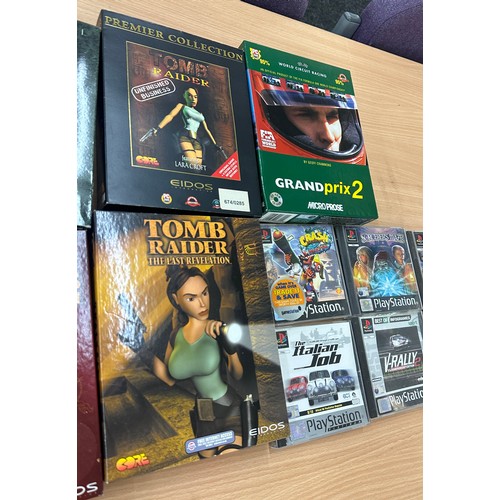 271 - Selection of board games to include Tomb raider, Grand prix , playstation games