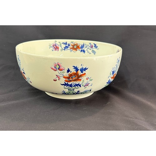 28 - Victorian Adderleys floral bowl, approximate diameter 10 inches, Height 4.5 inches