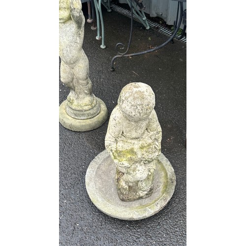 100N - 2 garden statues, boy/girl