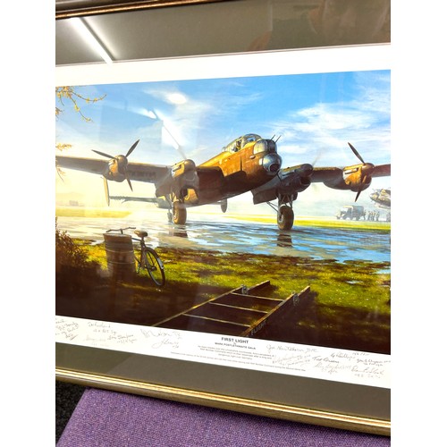 39 - Framed aircraft signed 