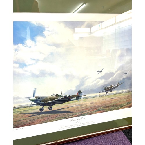 99B - Framed aircraft print, signed 