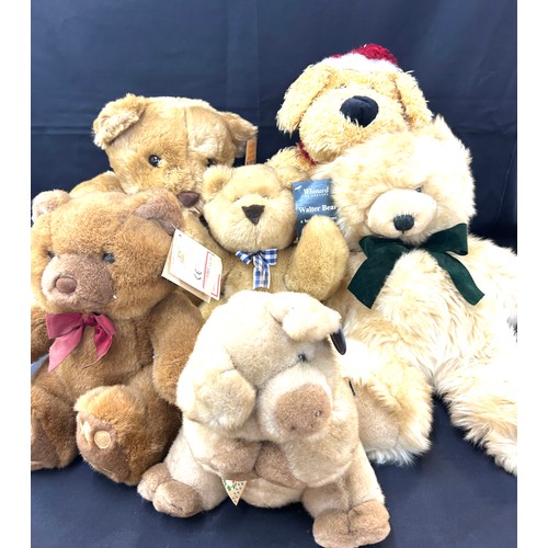 254 - Selection of 6 vintage teddies includes mammas and pappas etc