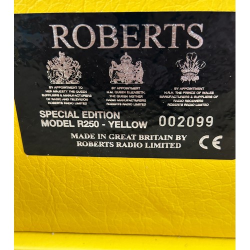 15 - Roberts genuine leather yellow radio special edition model no R250