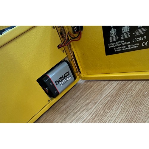 15 - Roberts genuine leather yellow radio special edition model no R250