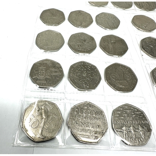 418 - selection of 32 collectable 50p coins