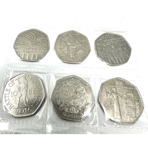 418 - selection of 32 collectable 50p coins