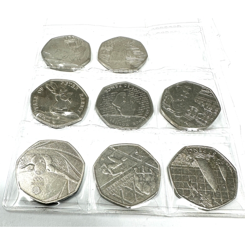 418 - selection of 32 collectable 50p coins