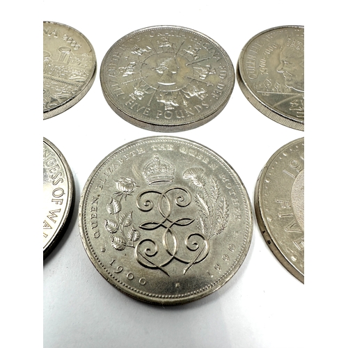 419 - 6 collectable five pound coins