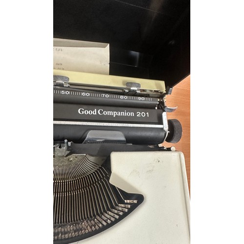 258 - Cased imperial typewriter, good companion 201