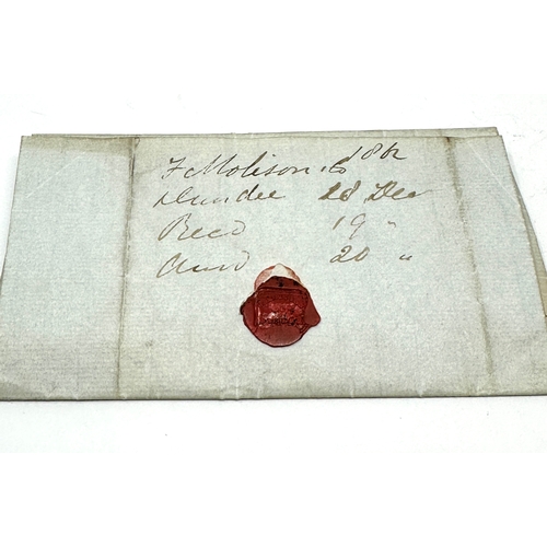 403 - stamp 1862 Wrapper dundee to london seal to back  penny red