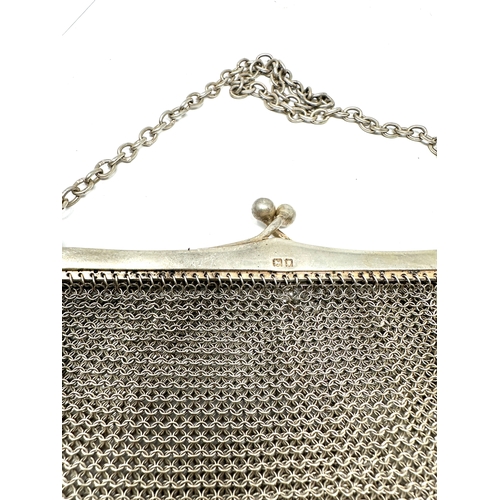 3 - Antique silver mesh evening bag weight 117g