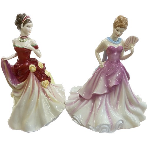 588 - 2 Royal Dounton lady Figures includes Summer ball hn5464 and autumb ball hn 5465