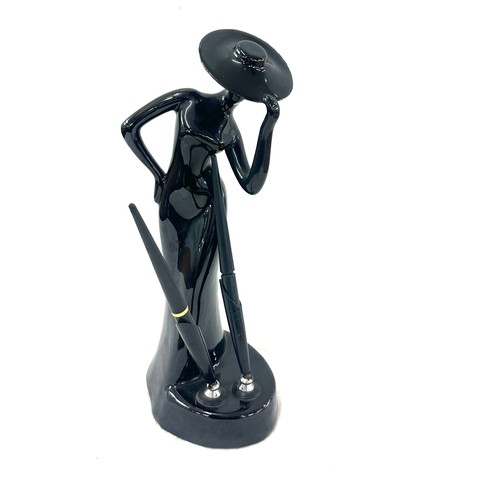 571 - Art deco style Lady figure desk top fountain pen holder