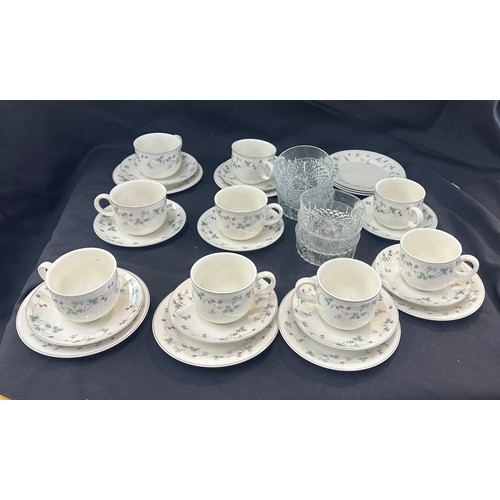 268 - Expressions, English china, Strawberry fayre trios, selection trifle glasses