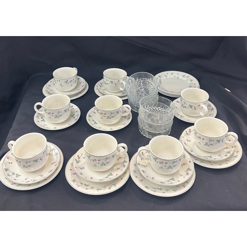 268 - Expressions, English china, Strawberry fayre trios, selection trifle glasses