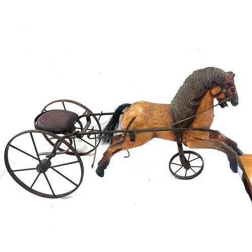 299 - Ornamental horse and carriage overall length 24 inches , Height 13 inches