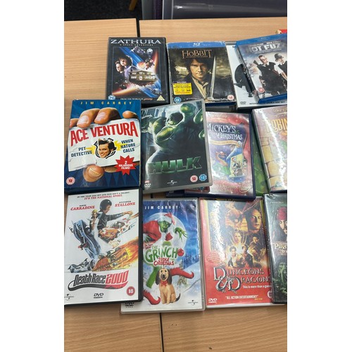 147 - Selection of DVD's to include Ace Ventura, Shrek, Peter Pan, Scooby Doo, i-robot