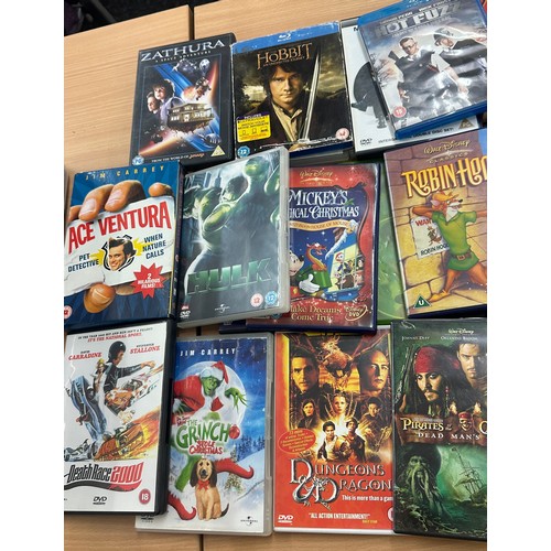 147 - Selection of DVD's to include Ace Ventura, Shrek, Peter Pan, Scooby Doo, i-robot