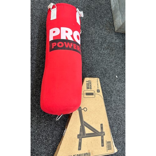 168 - Pro power hanging punch bag with bracket