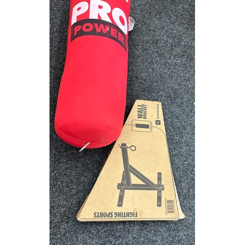 168 - Pro power hanging punch bag with bracket