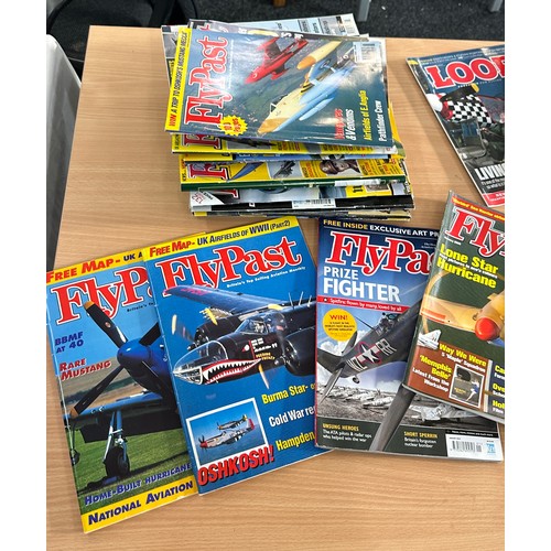 223 - Large selection of assorted air craft magazines to include ' Fly past', ' Loop' and 'Flyer'