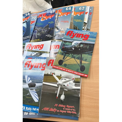 145 - Large selection of assorted vintage air craft magazines to include ' Take off' and ' Popular flying'