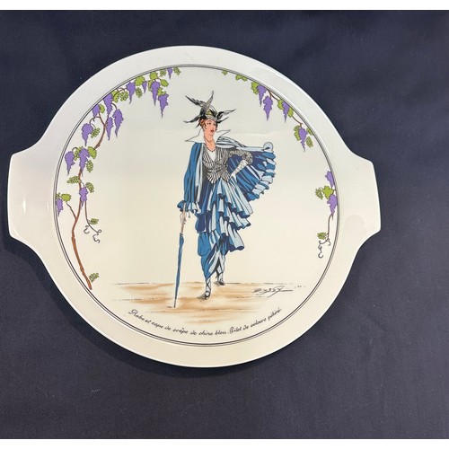 561 - Villeroy & Boch Depuis 1748 design 1900 cake plate diameter approx 13 inches