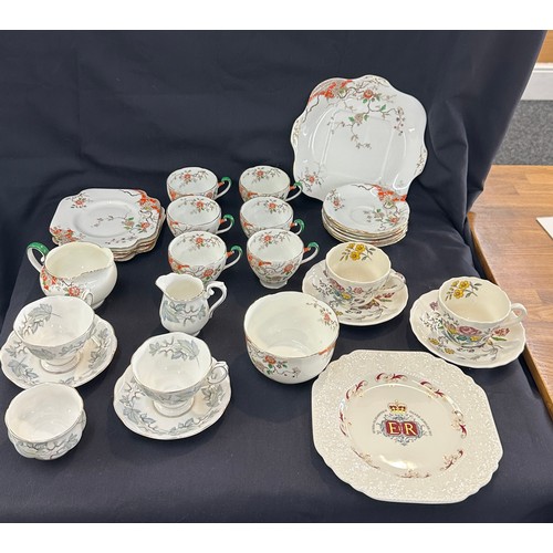 226 - Selection of part tea services to include Royal Albert Silver Maple pattern, Grafton China and sons ... 