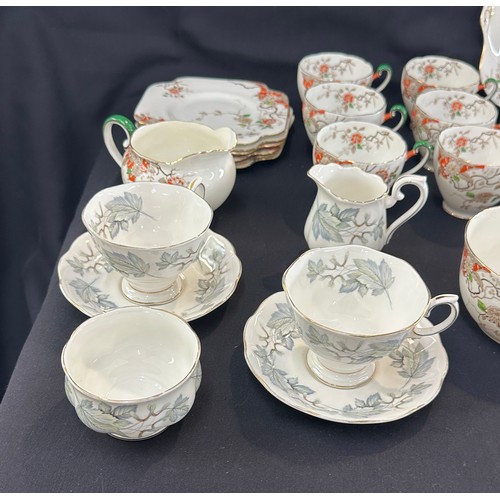 226 - Selection of part tea services to include Royal Albert Silver Maple pattern, Grafton China and sons ... 