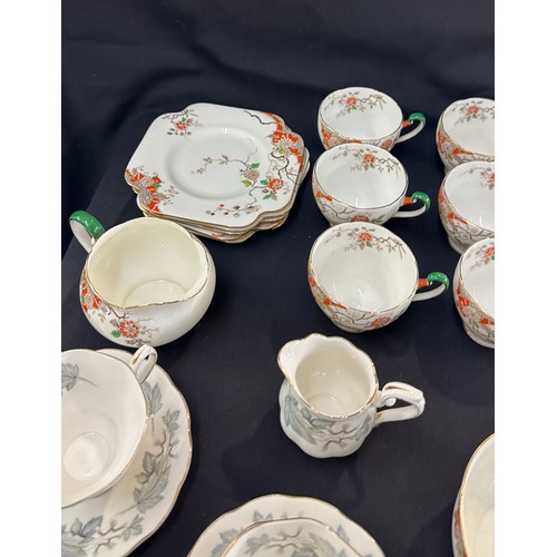 226 - Selection of part tea services to include Royal Albert Silver Maple pattern, Grafton China and sons ... 