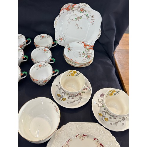 226 - Selection of part tea services to include Royal Albert Silver Maple pattern, Grafton China and sons ... 