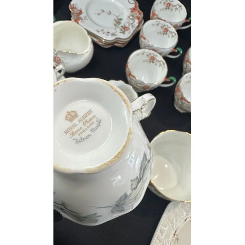 226 - Selection of part tea services to include Royal Albert Silver Maple pattern, Grafton China and sons ... 