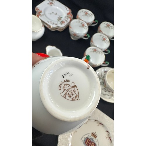 226 - Selection of part tea services to include Royal Albert Silver Maple pattern, Grafton China and sons ... 