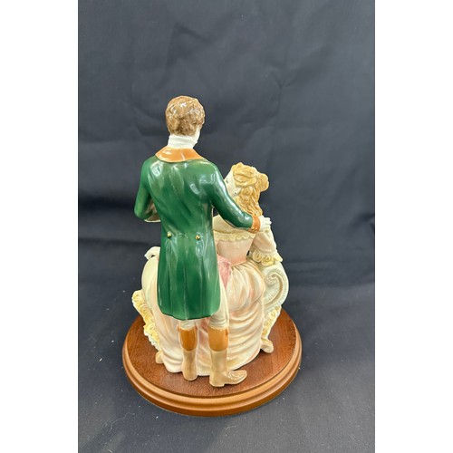 570 - Royal Worcester ' A Gift of Love', 'Age of Romance' figurine measures approx 11 inches tall